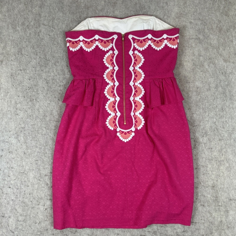 Lilly Pulitzer Womens Maybell Strapless Mini Dress Azalea Pink Size 2 Feminine - Picture 9 of 9